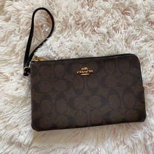 ❌ SOLD on eBay Coach Double Zipper Wallet/Wristlet